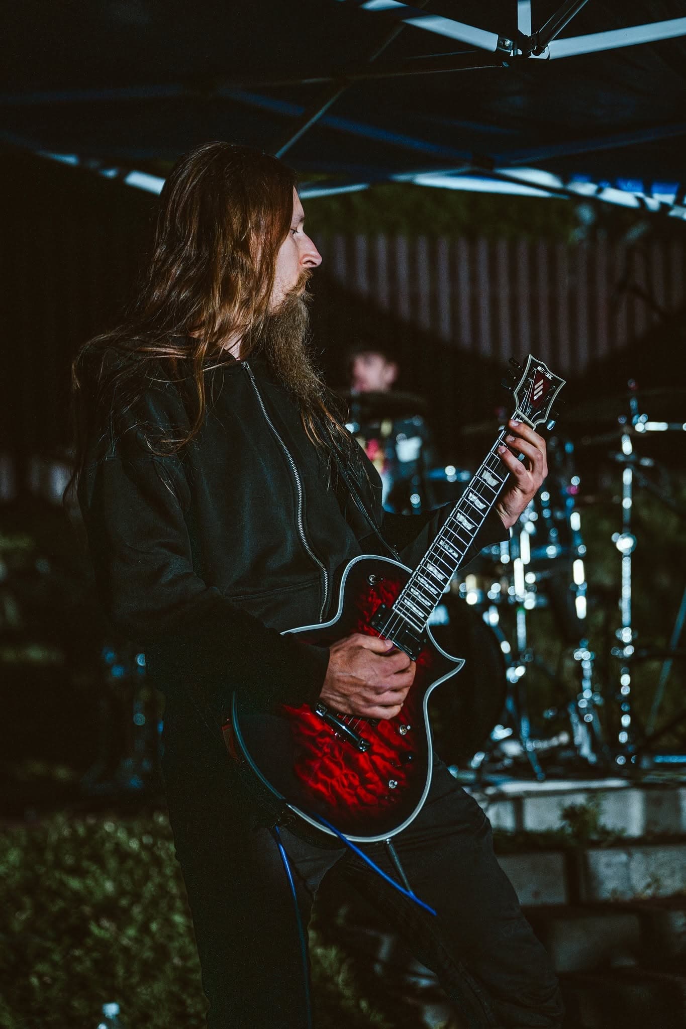 A guitarist performing at the festival