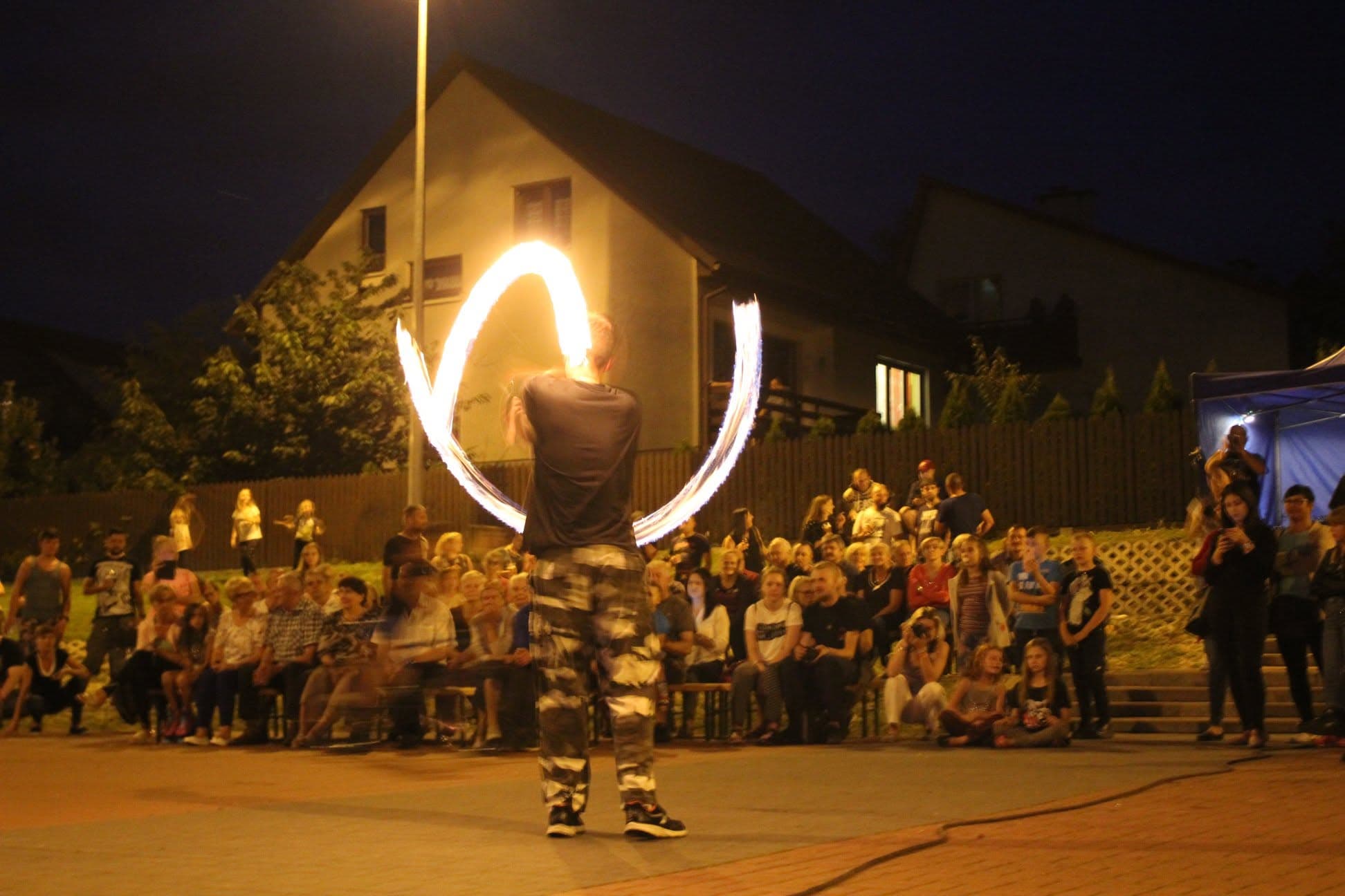 Night fire show at Jakub Wędrowycz Days