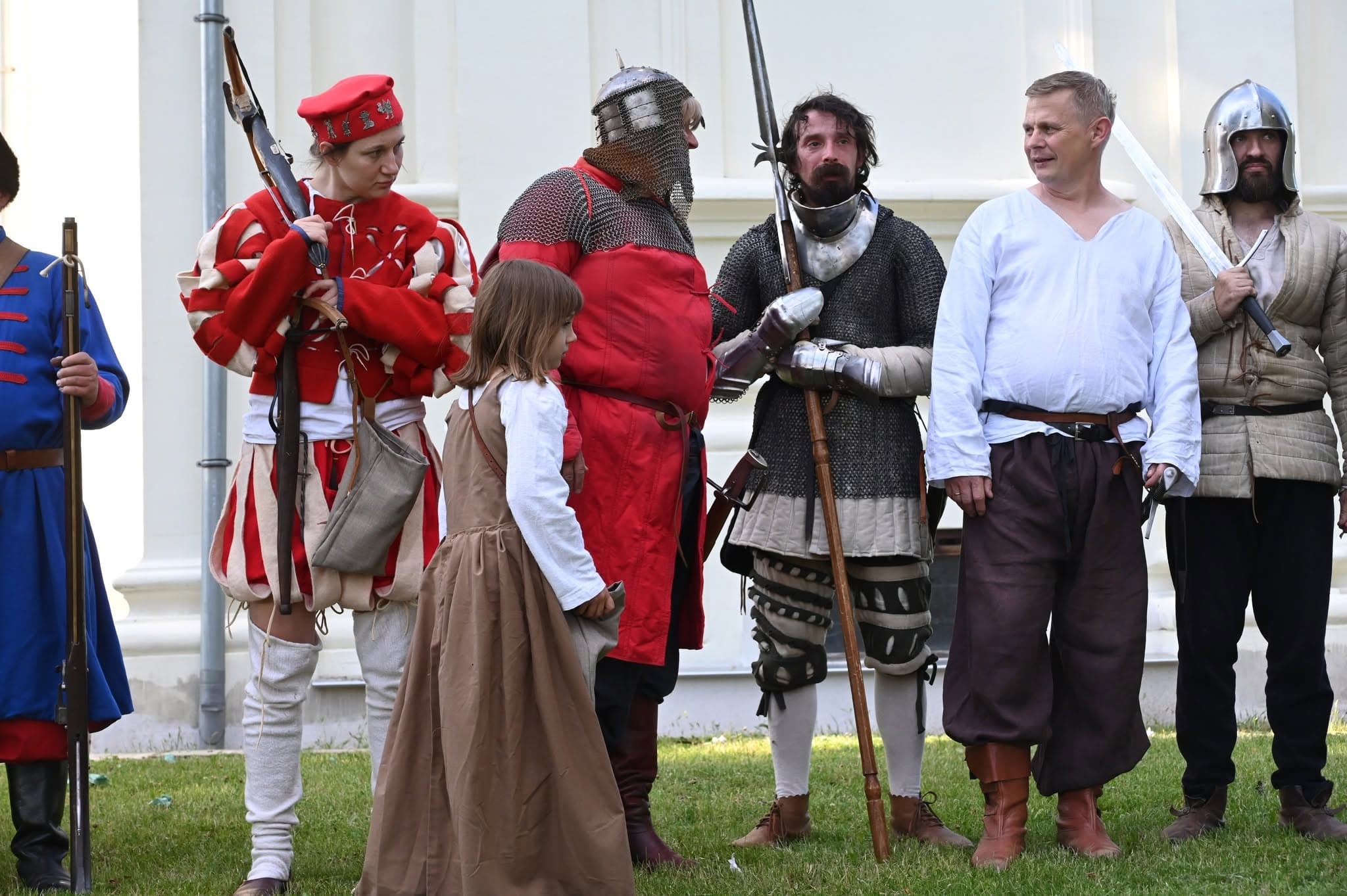 A group of historical re-enactors during the event